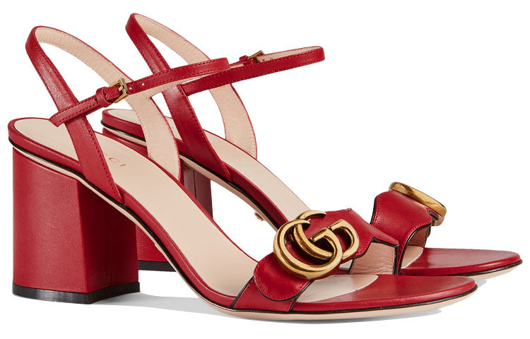 (WMNS) Gucci G Heel Sandals 'Red Gold' 453379-A3N00-6433