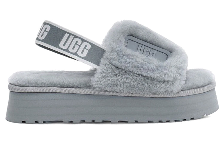 (WMNS) UGG Disco Slide Cozy Thick Sole Casual Slipper Gray 1112258-AFG
