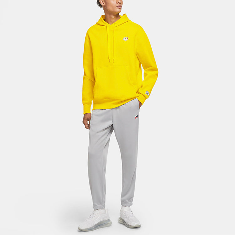 Nike Sportswear Airmoji Embroidered Pattern Knit Fleece Yellow CU4259-731