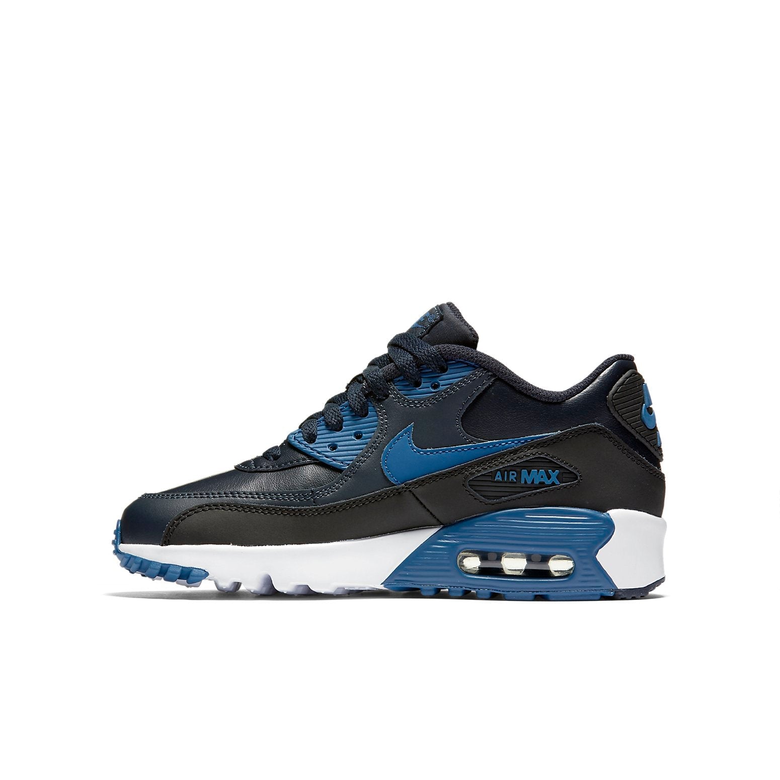 (GS) Nike Air Max 90 LTR Leather Low-Top Blue 833412-402