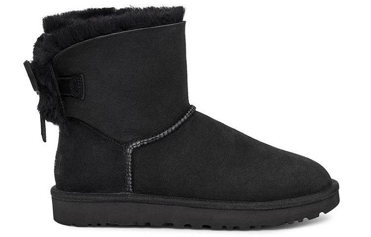 (WMNS) UGG Classic Dudble Bow Mini Snow Boots Black 1103652-BLK
