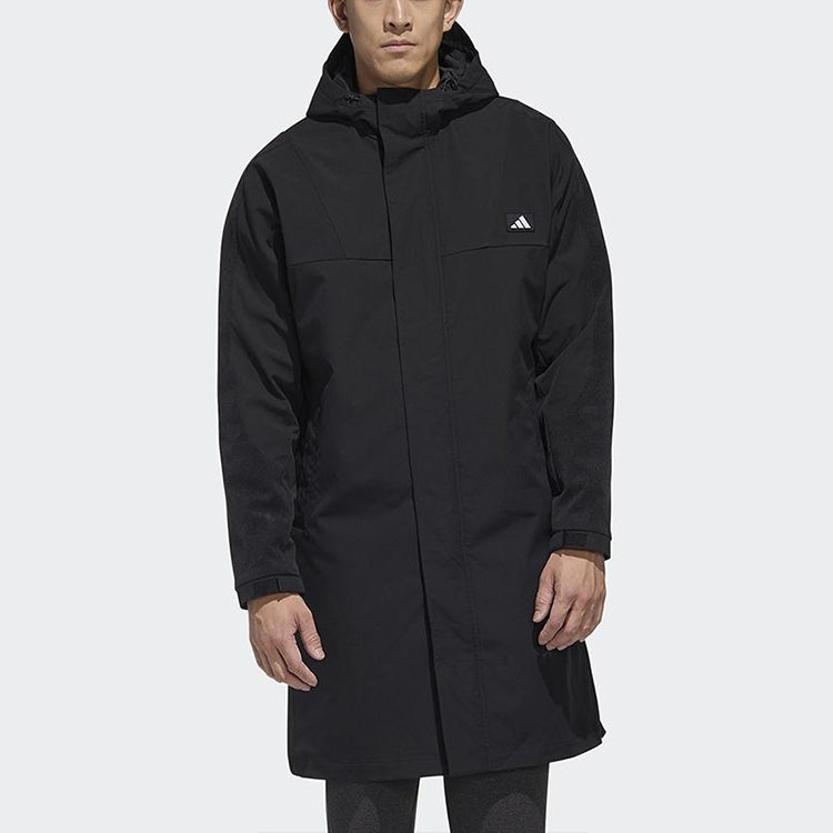 adidas Ub Jkt Long Windproof Stay Warm Sports mid-length Hooded Jacket Black GM4450