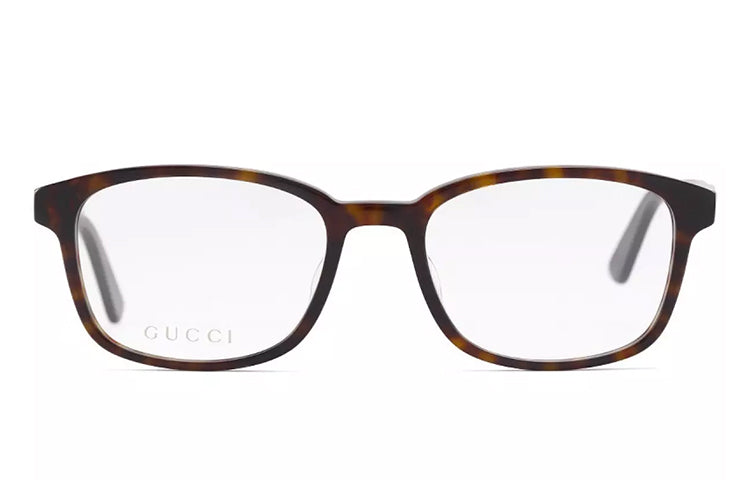Gucci Light Series Optical Glasses Frame Minimalistic Fashion Square Tortoiseshell Color GG0867OA-005 55 GG0867OA-005-55