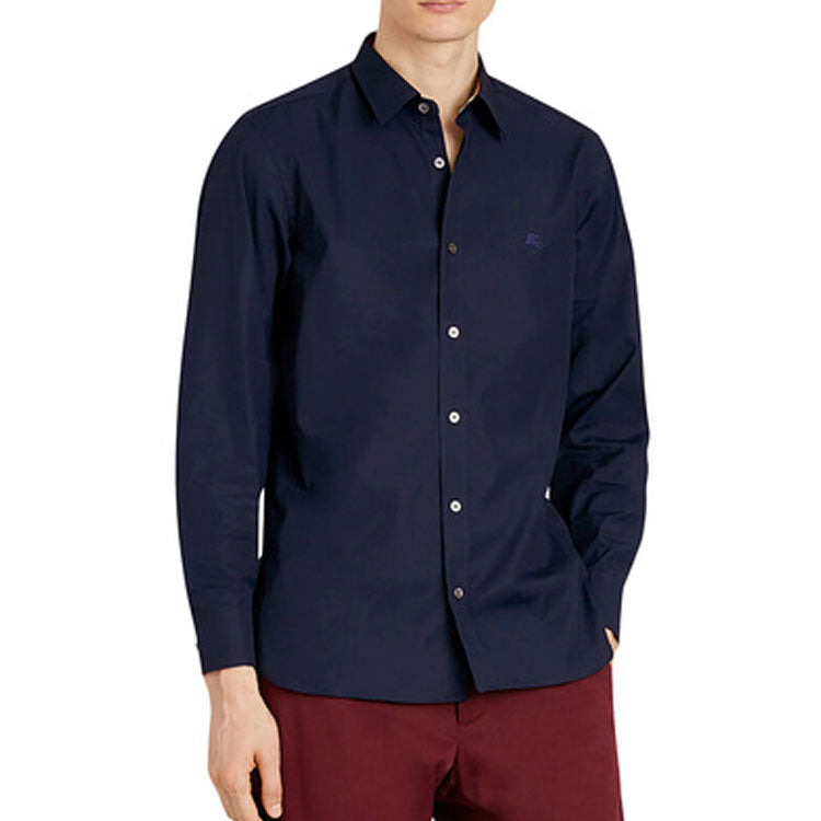 Men's Burberry Casual Long Sleeves Shirt Navy Blue 39911571