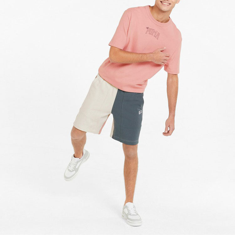 PUMA Logo Downtown Shorts 'White Green Pink' 535372-99
