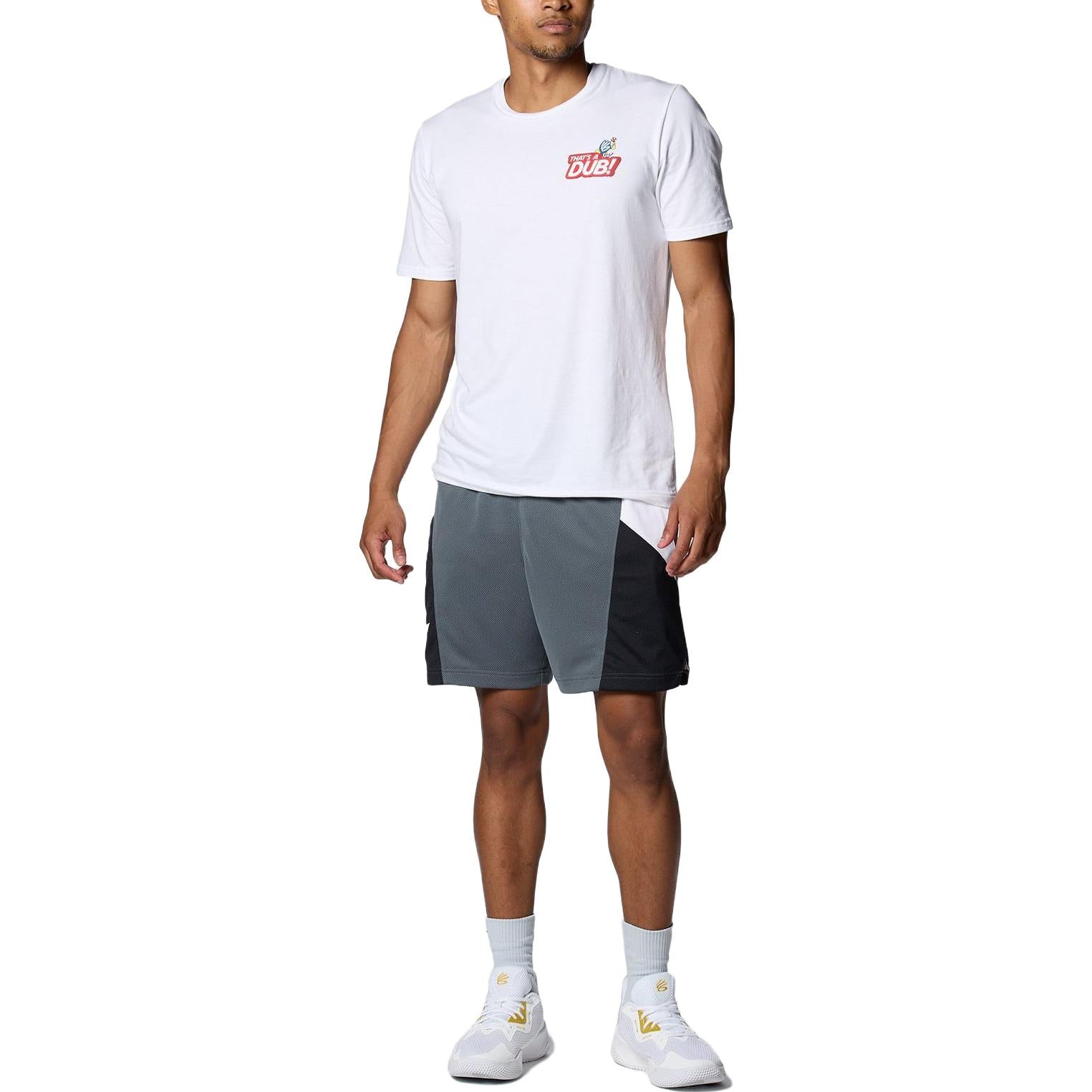 Under Armour Curry Dub Goat Basketball T-shirt 'White' 1379857-100