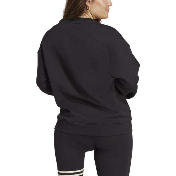 (WMNS) adidas Trefoil Crew Sweatshirt 'Black' IB7431