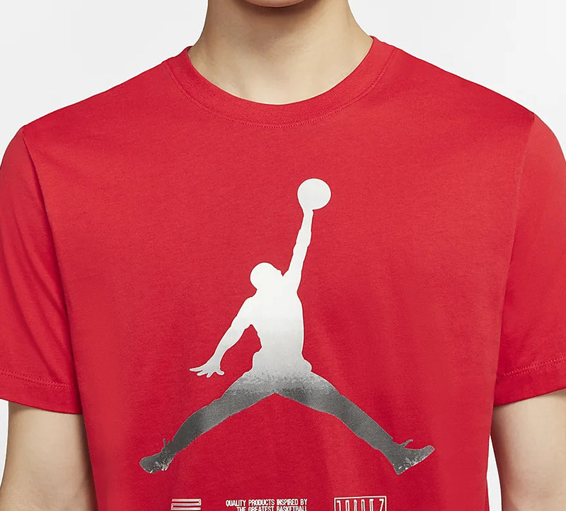 Air Jordan Legacy AJ11 Printing Pattern Short Sleeve Large Red CW0852-657