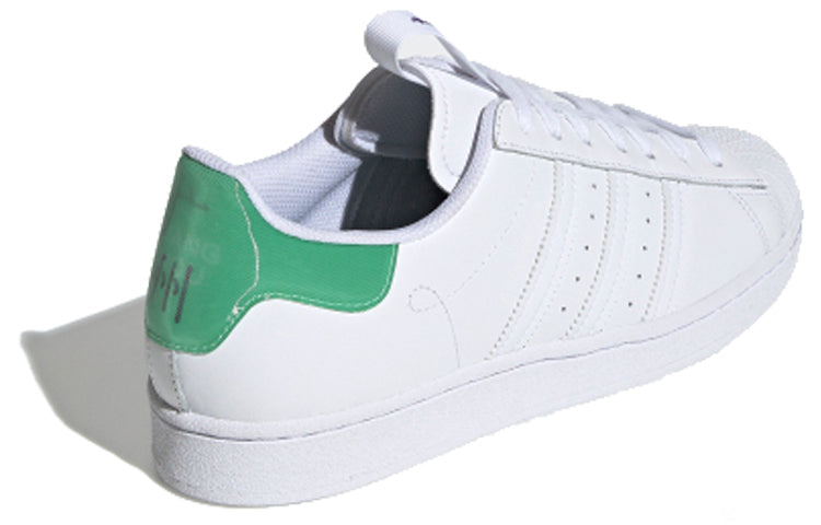 adidas originals Superstar Guangzhou Retro Low Top Casual Skate Shoes Unisex White Green FW2850