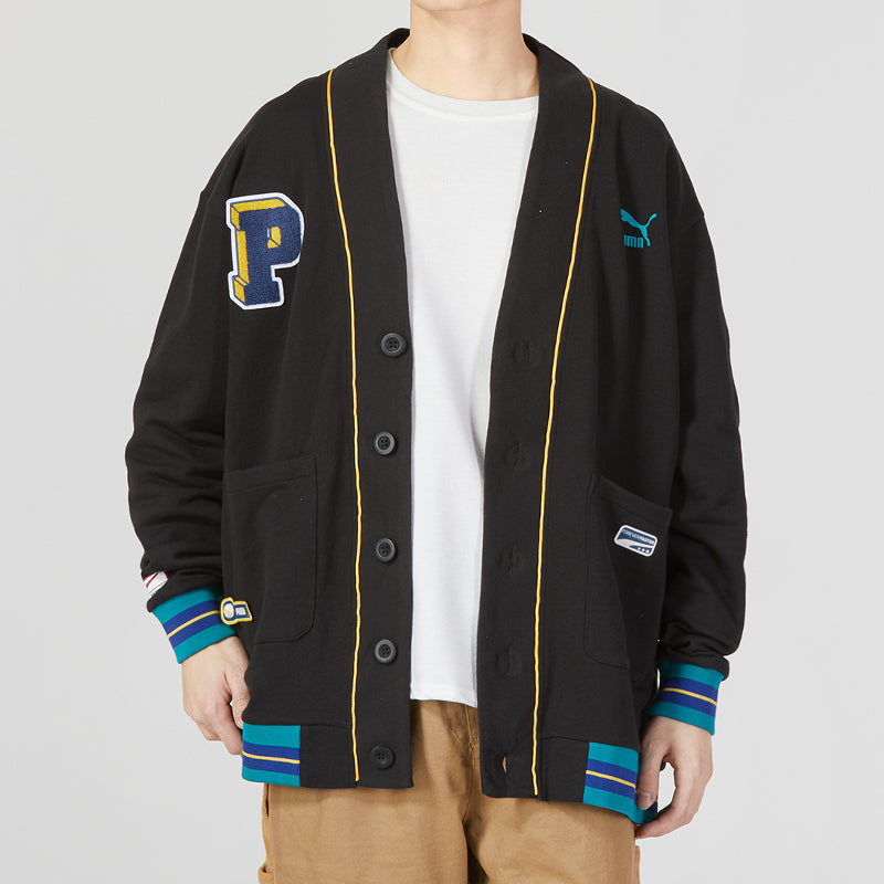 PUMA Team Badge V-neck Jacket 'Black' 677374-01