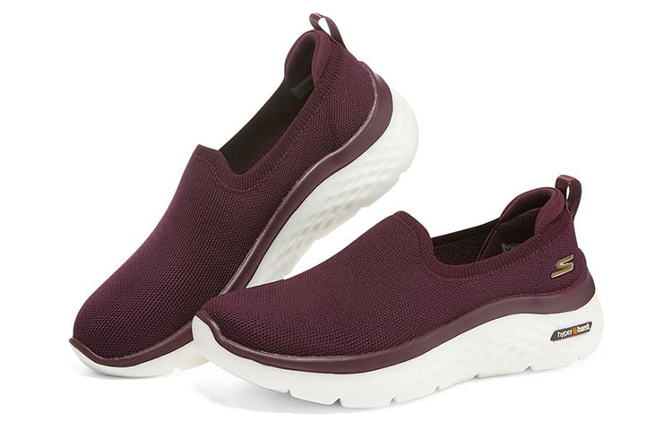 (WMNS) Skechers Go Walk Hyper Burst 'Wine Red' 124584-BURG