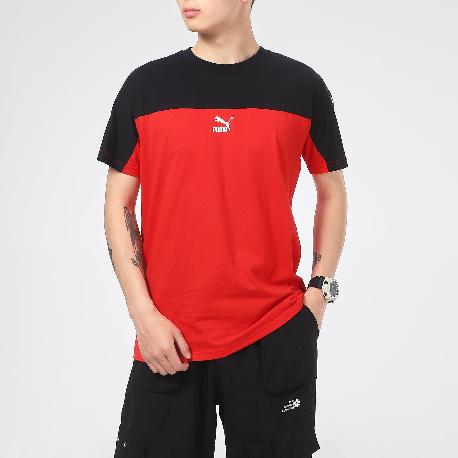 PUMA XTG T-Shirt 'Red Black White' 595959-11