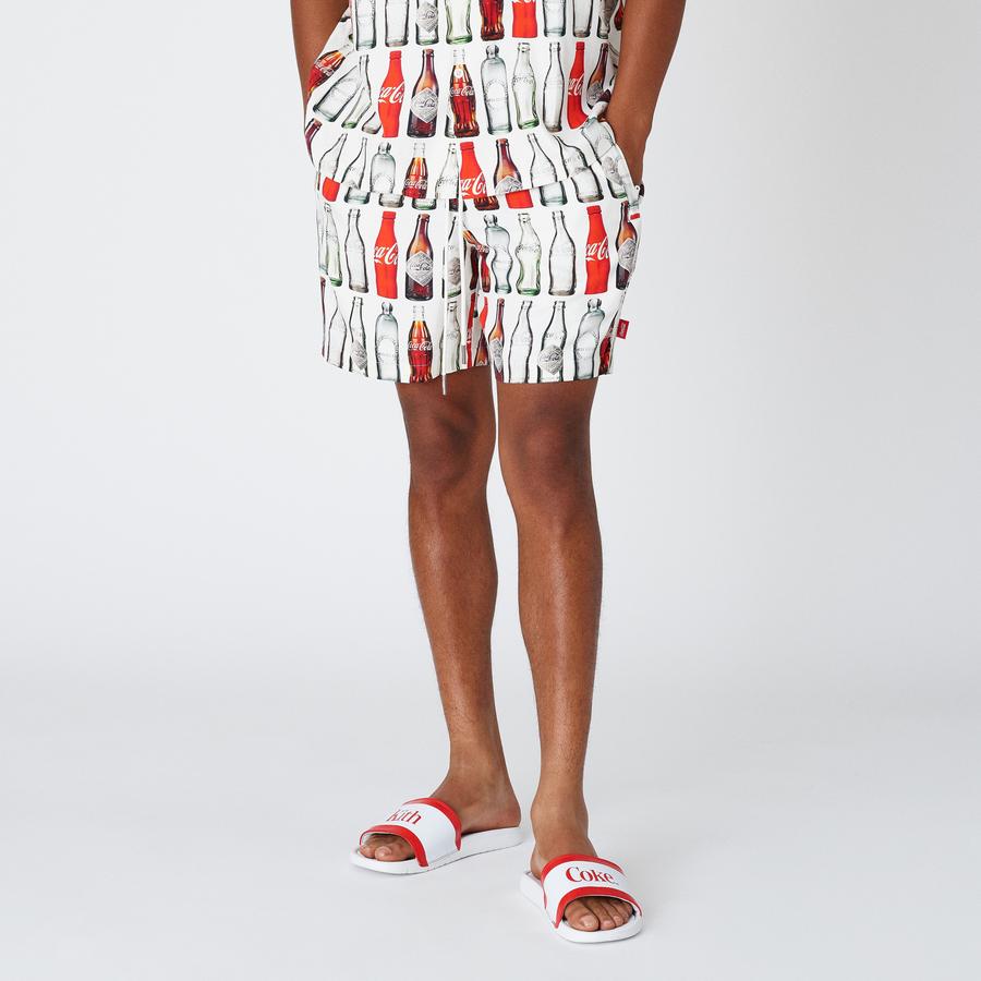 KITH x Coca-Cola Surf Board Print Hardaway Shorts 'White' KH6265-101