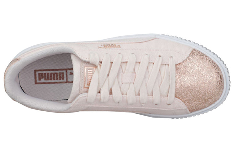 (WMNS) PUMA Basket Platform Rose Gold 366494-02