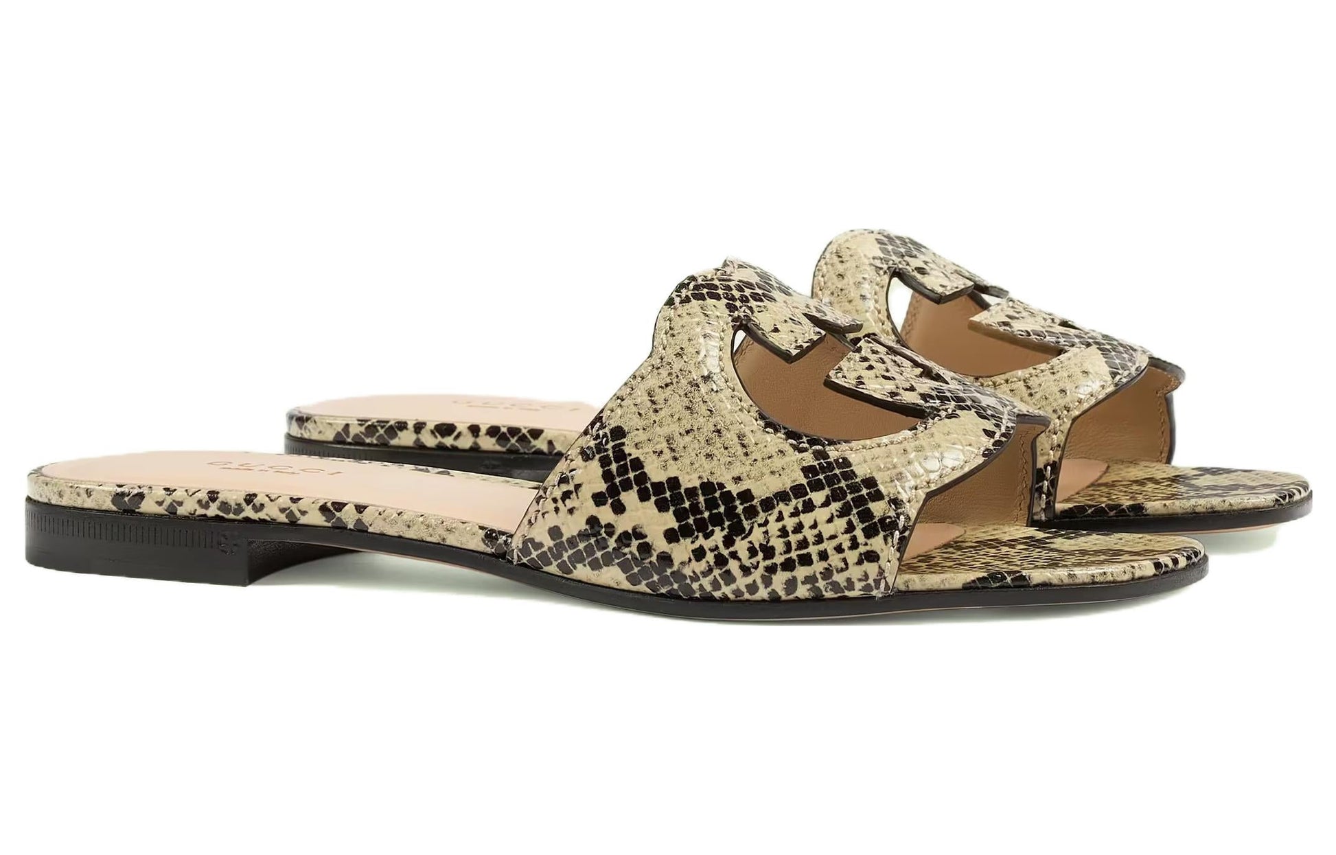 (WMNS) Gucci Cut-out Slide Sandals 'Interlocking G - Neutral' 694451-19Y00-9719