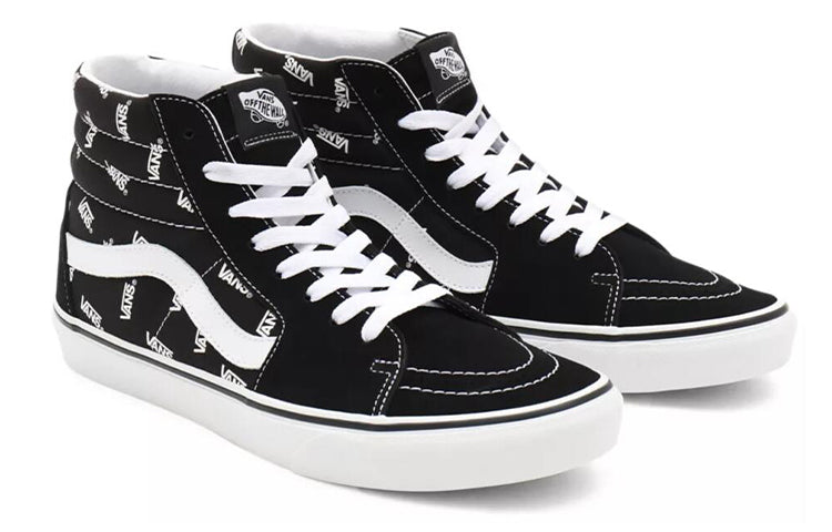 SK8-HI 'Vans Allover Logo - Black' VN0A32QGQW7