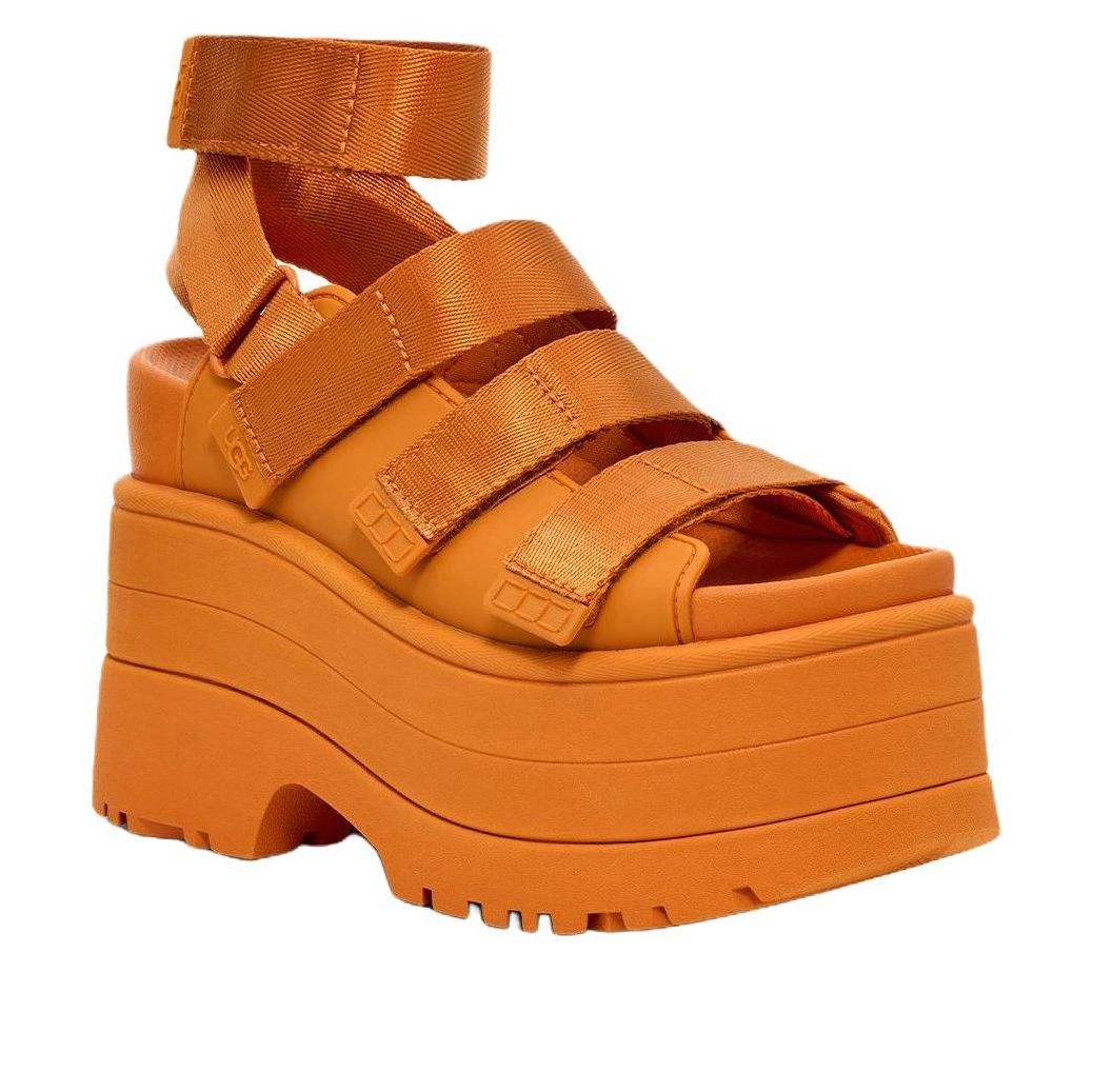 (WMNS) UGG GoldenRise Platform Sandals 'Dark Apricot' 1167431-DCT