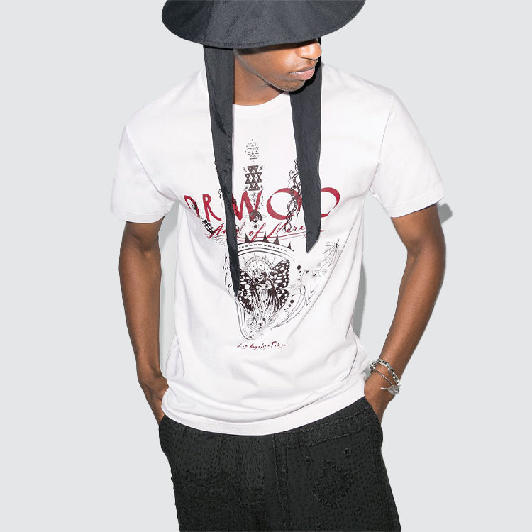 Men's NEIGHBORHOOD Printing Short Sleeve White 201PCDWNST02S