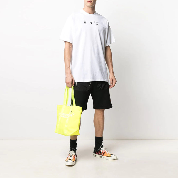 Off-White Peace Worldwide Over Tee 'White/Green' OMAA038R21JER0080155