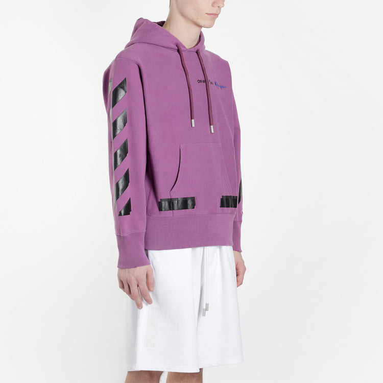 (WMNS) Off-White x Champion logo Sweater Purple OMBB027S188750502910