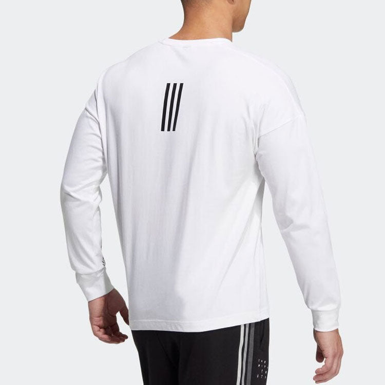 Men's adidas Minimalistic Alphabet Printing Casual Pullover White HM2695