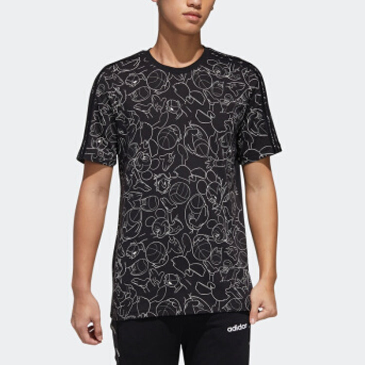 adidas M Dsny Aop T Training Sports Black GD5859