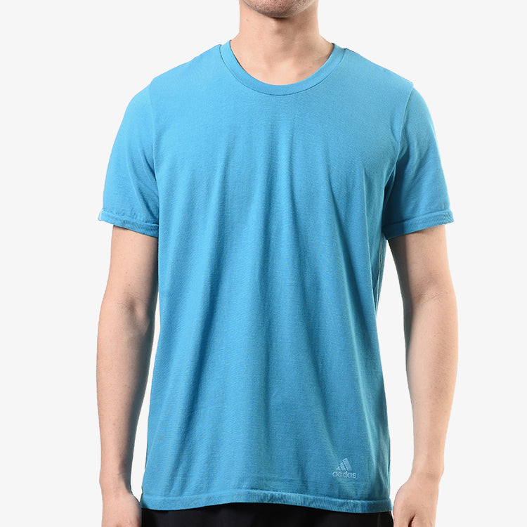 Men's adidas 25/7 Running Sports Short Sleeve Blue 7 Tee DX2143