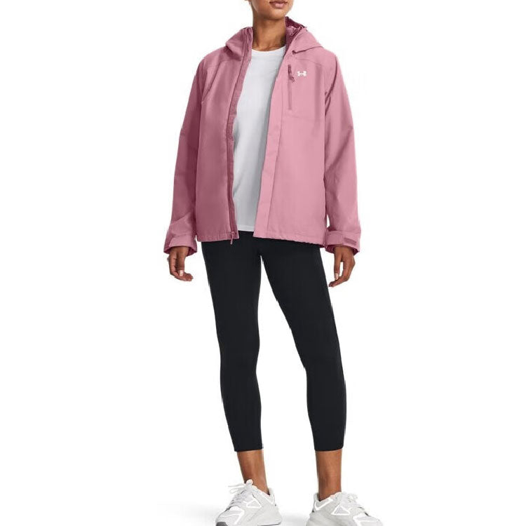 (WMNS) Under Armour Under Armor Autumn Three-in-One Woven Hooded Jacket 'Pink' 1371593-697