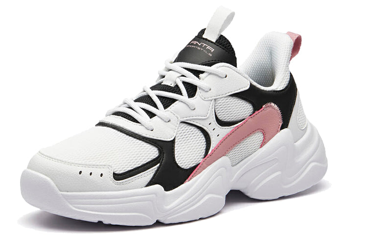 (WMNS) ANTA Lifestyle Retro 'White Black Pink' 121938822R-5