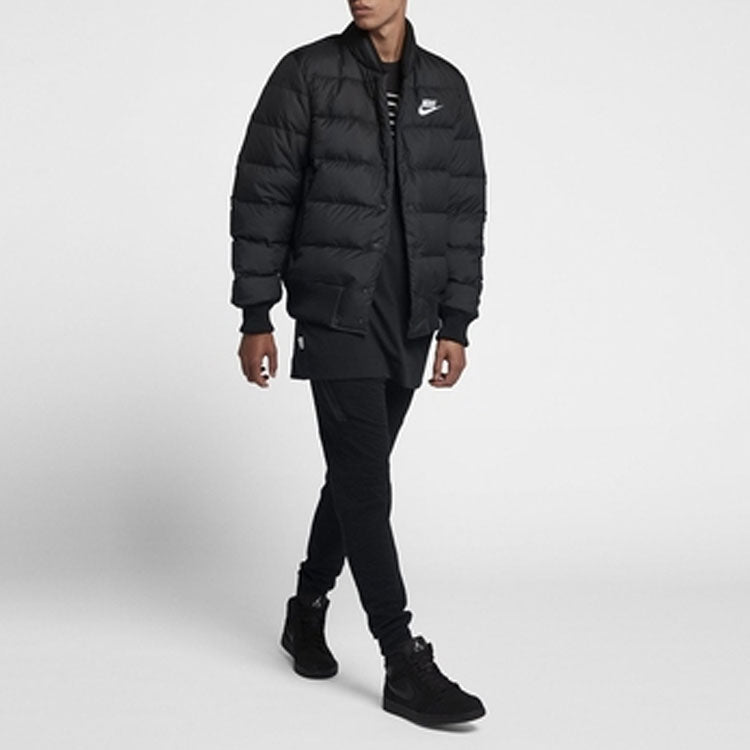 Nike Stay Warm Windproof Short Stand Collar Athleisure Casual Sports Down Jacket Black DC1292-010