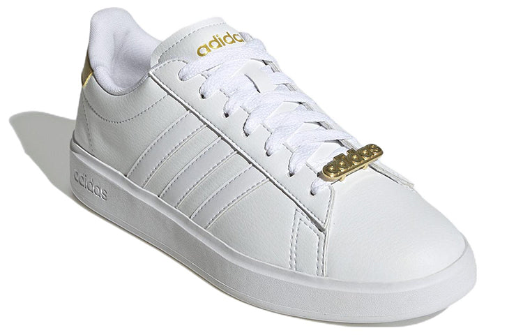 (WMNS) adidas Grand Court Cloudfoam 'White Gold Metallic' GW7114