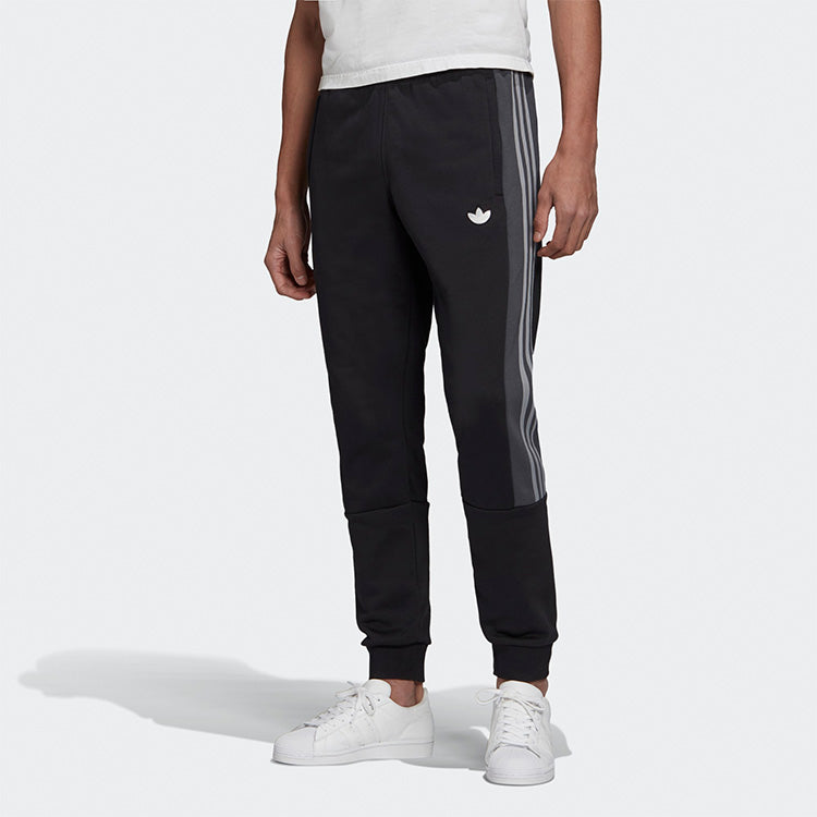 adidas originals Bx-20 Sweat logo Printing Colorblock Knit Bundle Feet Sports Pants Black GD5791