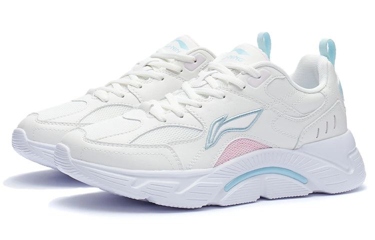 (WMNS) Li-Ning Running 'White Soft Pink Blue' ARSR054-2