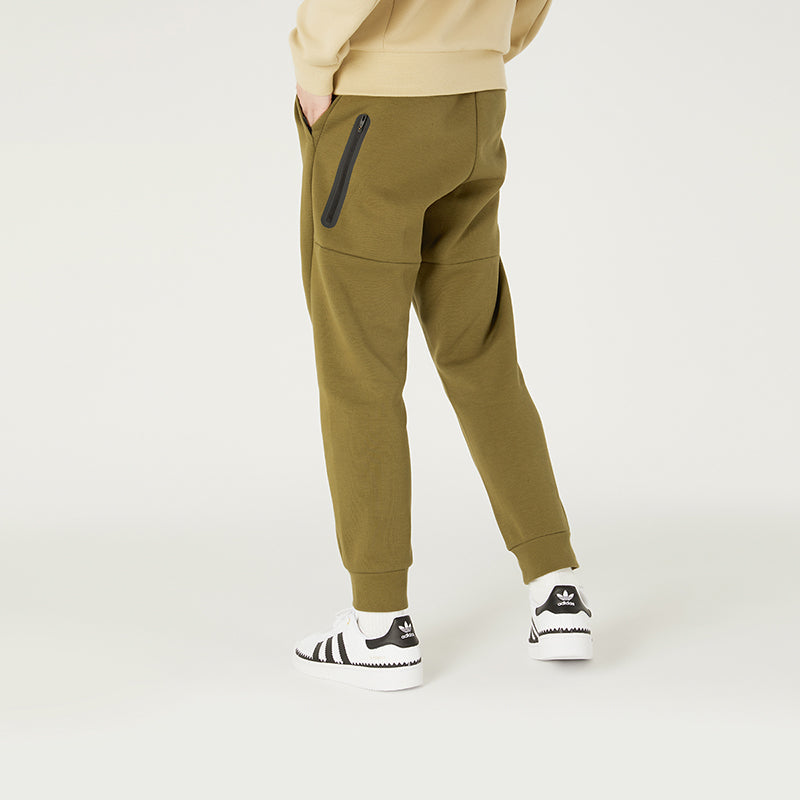 Men's adidas Fi Dk Reg Pnt Logo Sports Running Knit Bundle Feet Long Pants/Trousers Olive H39225
