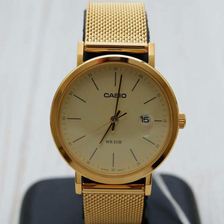CASIO Female DRESS Japan / South Korea Fashion Gold Analog LTP-E175MG-9EVDF