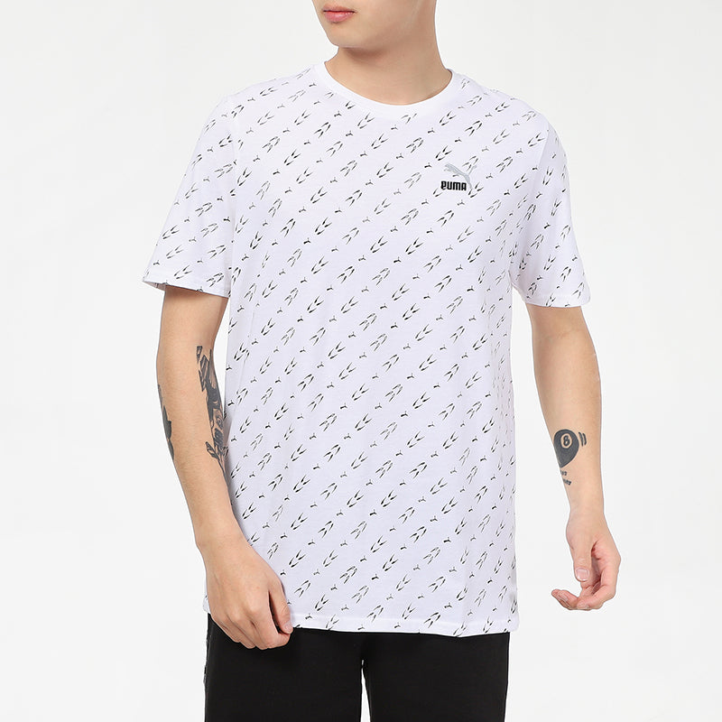 PUMA Elevated Printed T-Shirt 'White' 532663-02