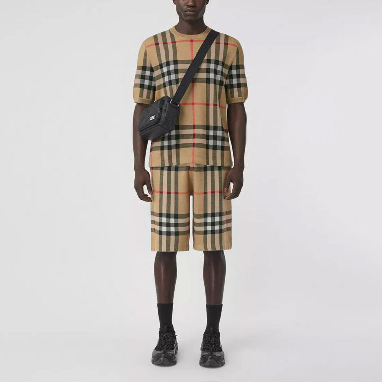 Burberry SS21 Check Jacquard Male Cream-coloured 80435711
