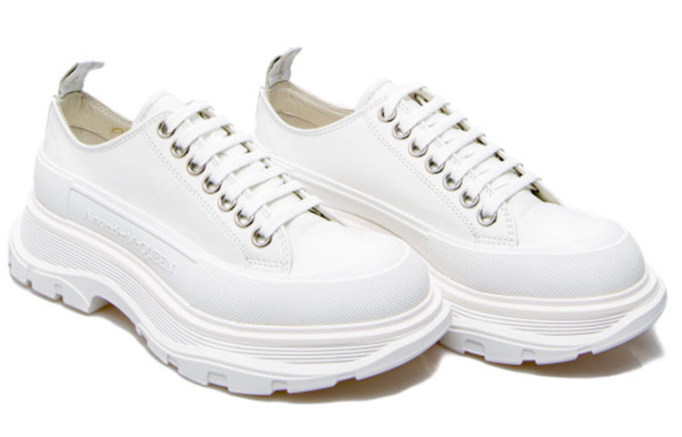 (WMNS) Alexander McQueen Tread Slick Lace Up Low 'White' 633902WHZ629071