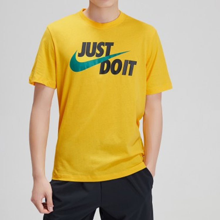 Men's Nike Just Do It Short Sleeve Yellow T-Shirt AR5007-741