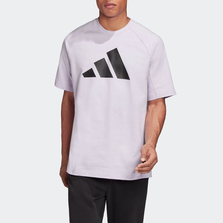 adidas Classic Pyramid logo Printing Short Sleeve Purple FL3885