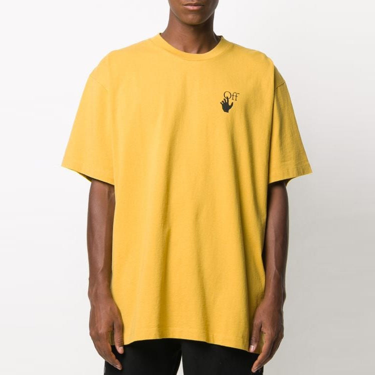 Off-White Arrow Printing Loose Short Sleeve Yellow OMAA038F20FAB0131610