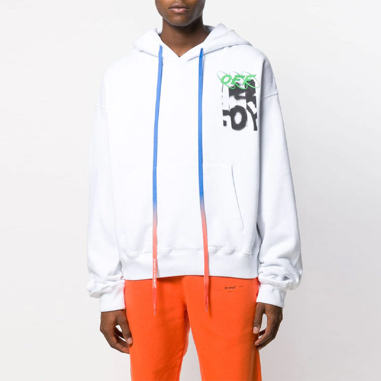 Off-White MENS Spray Blurred Oversized White OMBB037F19D250050188