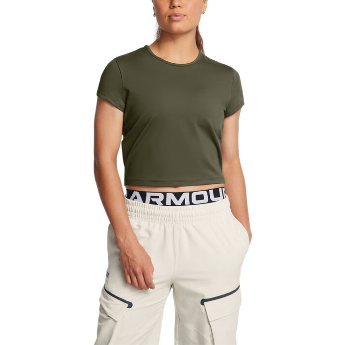 (WMNS) Under Armour Meridian Baby T-shirt 'Olive Green' 1387729-390