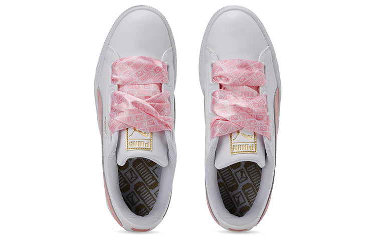 (WMNS) PUMA Basket Heart Reinvent Shoes White/Pink 369935-01