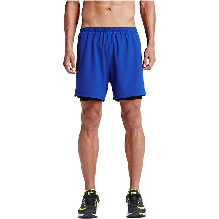Men's Nike Solid Color Logo Straight Shorts Blue 683216-480