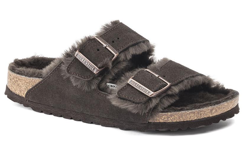 Birkenstock Arizona Shearling Suede Leather 'Mocca' 1020566
