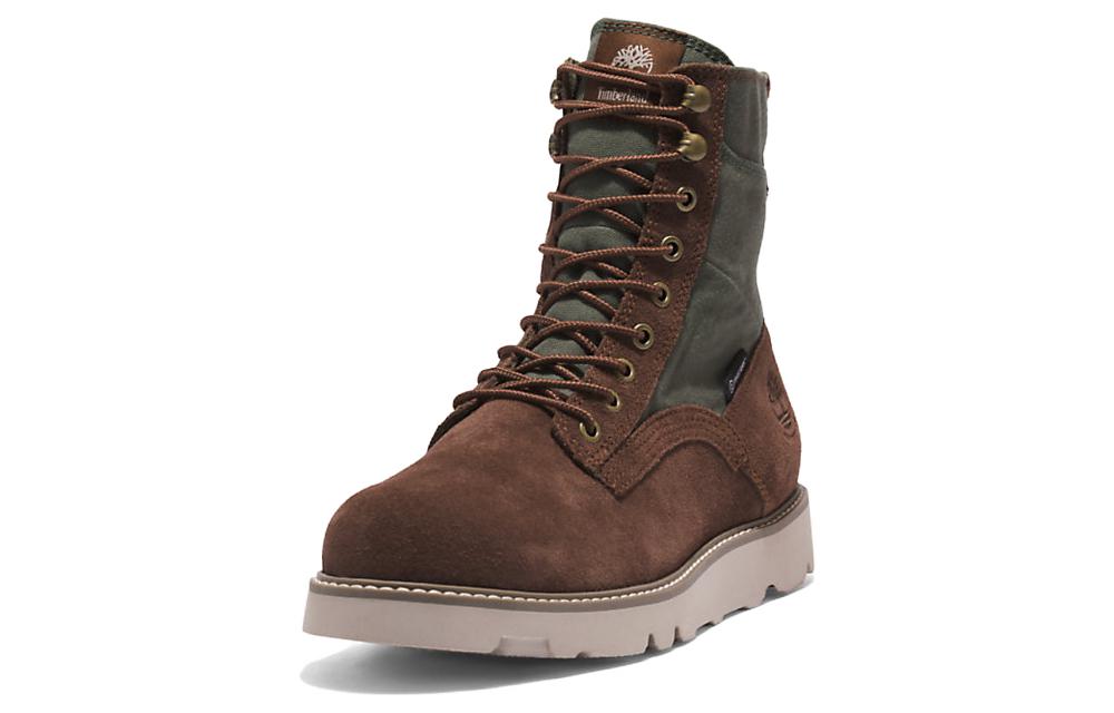 Timberland Vibram Waterproof Leather and Fabric Boots 'Dark Brown Suede' A5M9G931