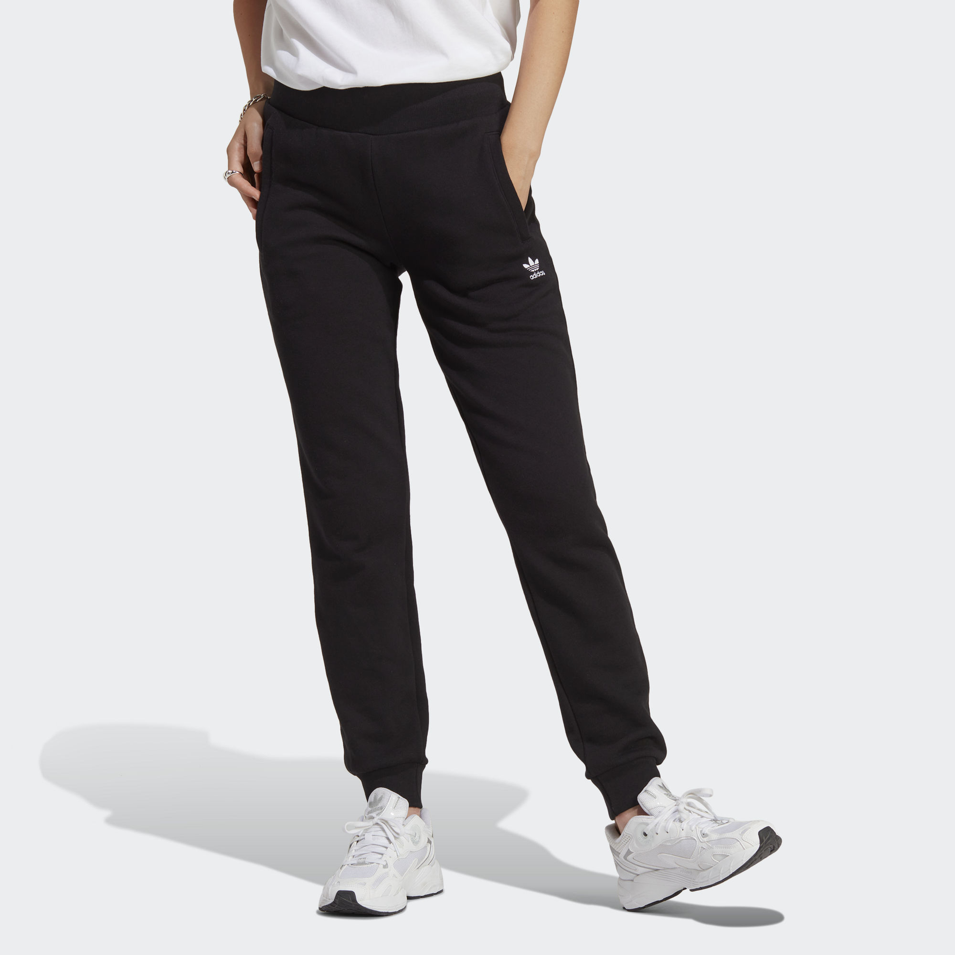 (WMNS) adidas Adicolor Essentials Slim Joggers 'Black' IA6479