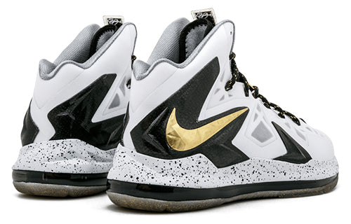 Nike LeBron 10 P.S. Elite+ 'White Gold Black' 579834-100