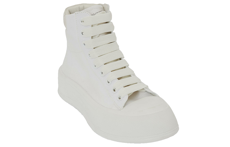 (WMNS) Alexander McQueen Deck High-Top Sneakers 'White' 666381W4MV79000